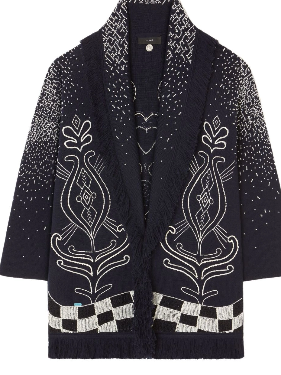 Affordable Women bead-embellished cardigan virgin-wool Alanui 0401
